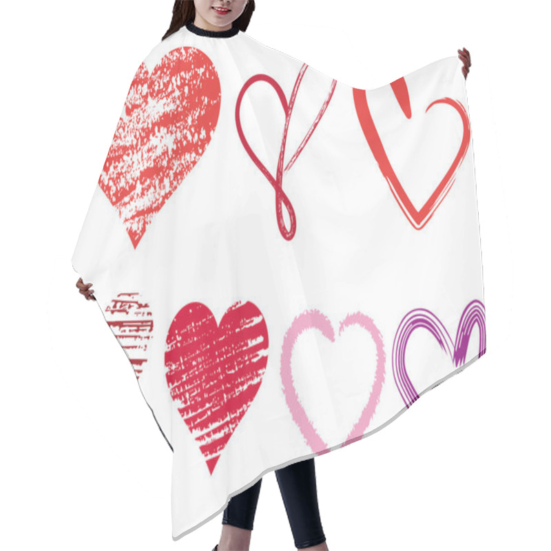 Personality  Heart Doodles, Vector Hair Cutting Cape