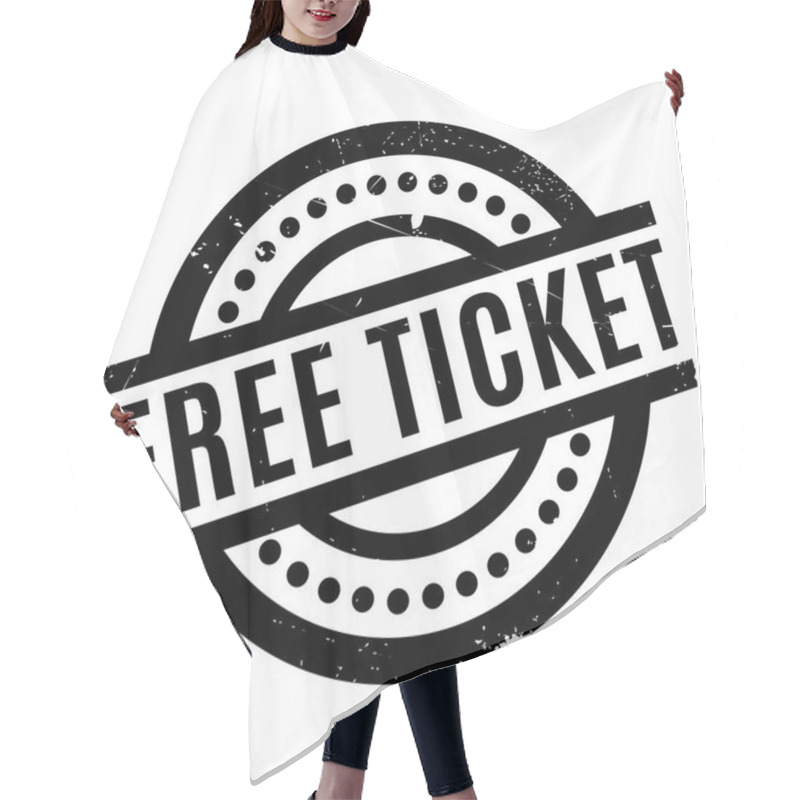 Personality  Free Ticket Rubber Stamp Hair Cutting Cape