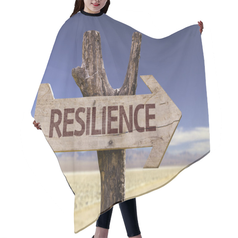 Personality  Resilience  Wooden Sign Hair Cutting Cape