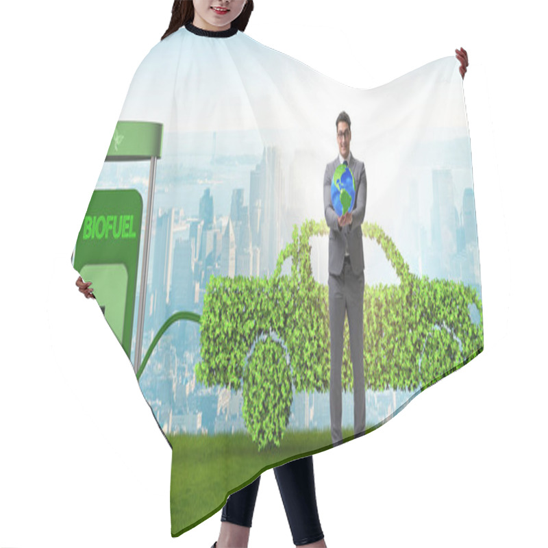 Personality  Concept Of Bio Fuel And Ecology Preservation Hair Cutting Cape