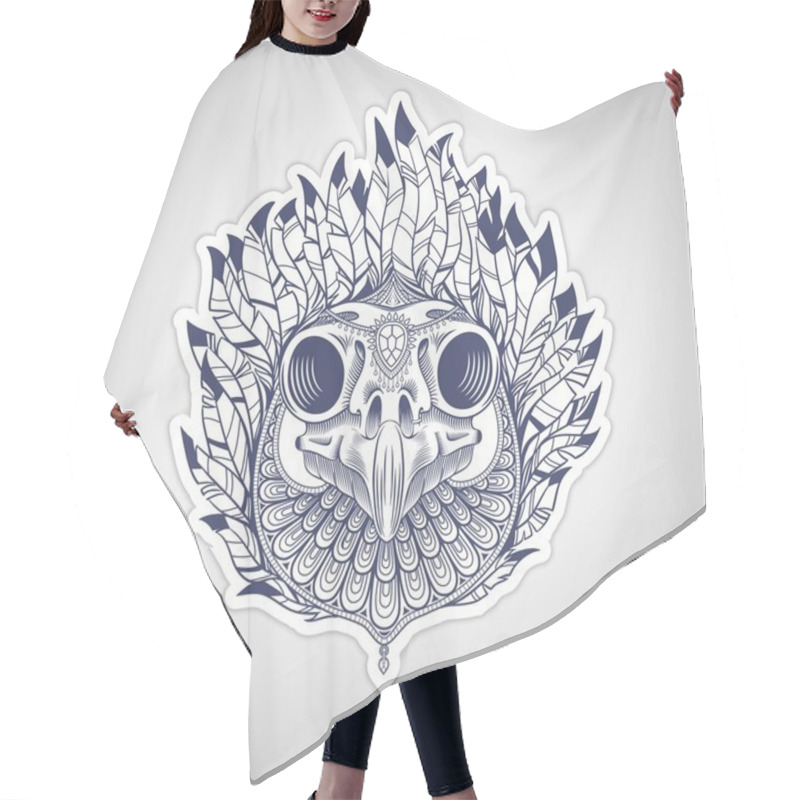 Personality  Bird Skull Hair Cutting Cape