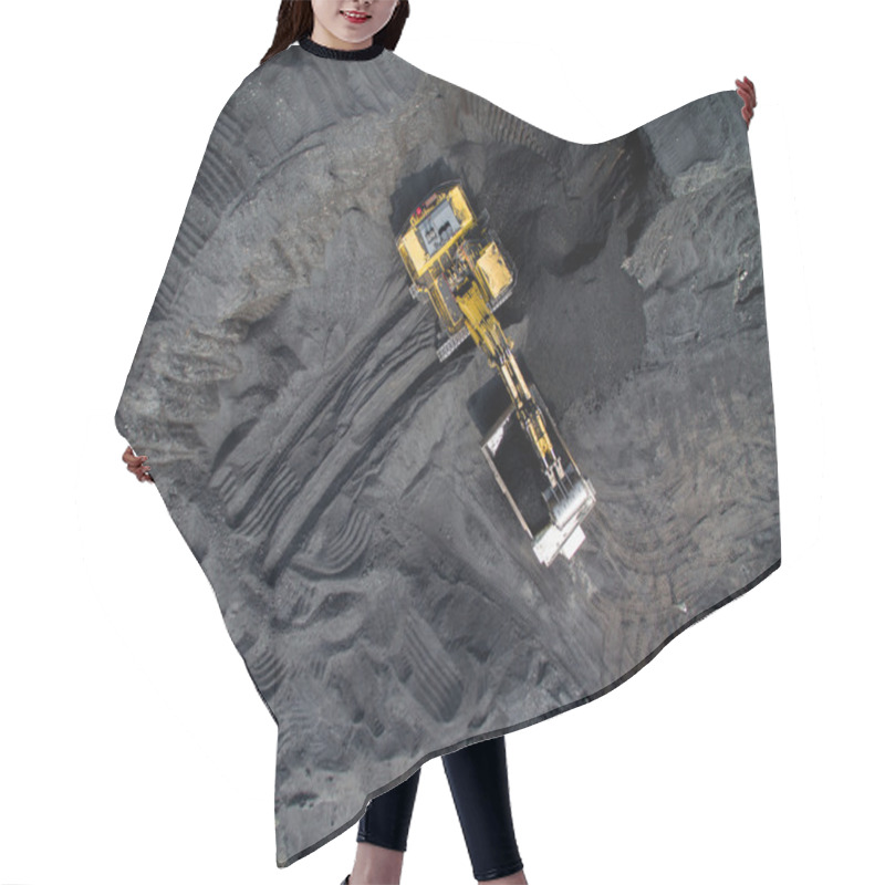 Personality  Coal Mining On Open Pit Hair Cutting Cape