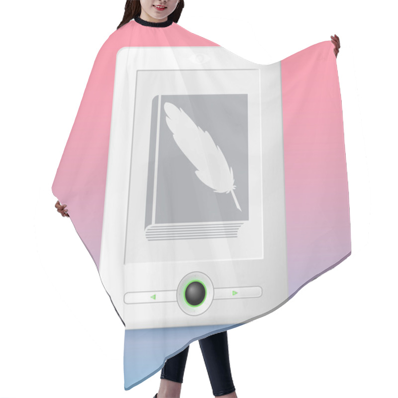 Personality  Vector E-reader Illustration Hair Cutting Cape