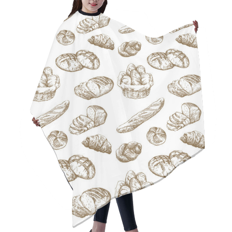 Personality  Bread - Seamless Pattern Hair Cutting Cape