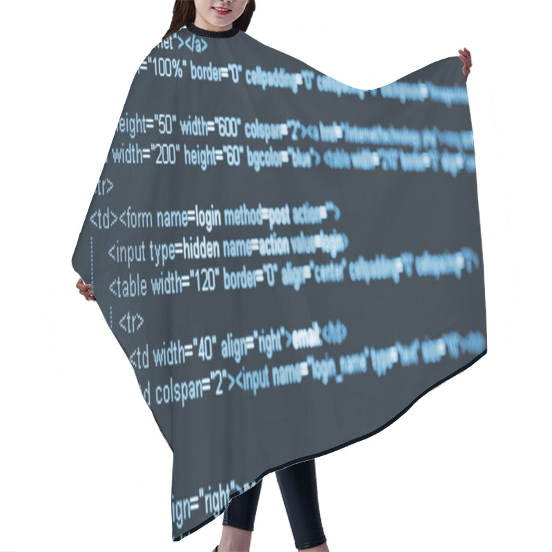 Personality  Computer Code HTML Hair Cutting Cape