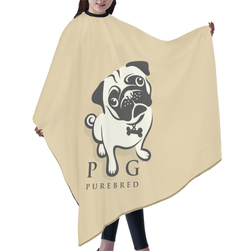 Personality  Pug Dog Hair Cutting Cape