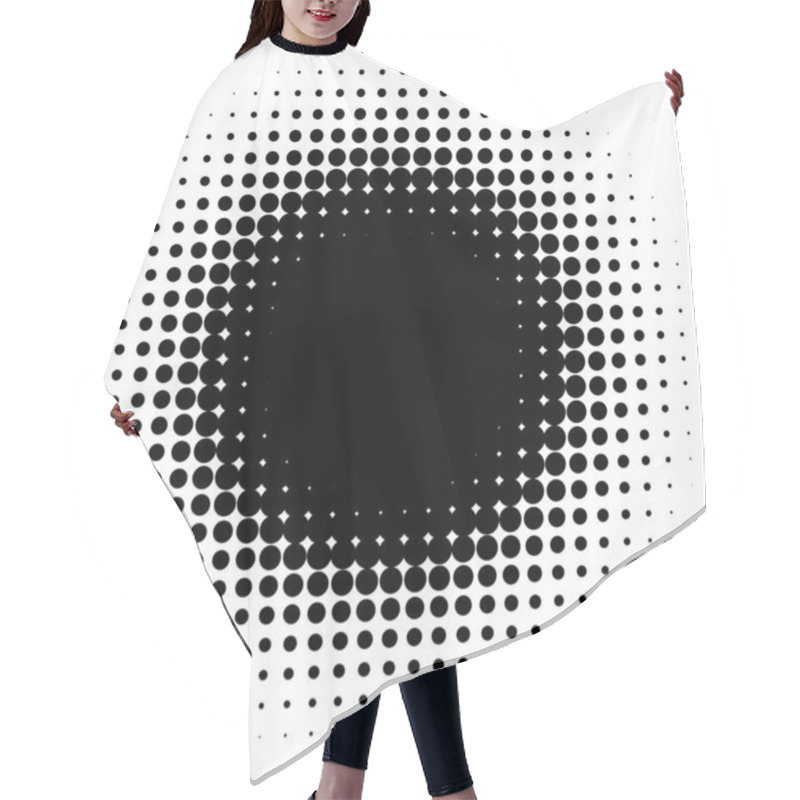 Personality  Regular Simple Circle, Circular Halftone Effect. Vector Illustration Hair Cutting Cape