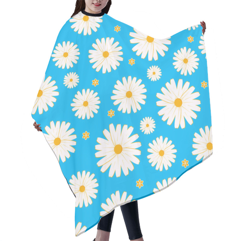 Personality  Seamless Daisies Pattern Hair Cutting Cape