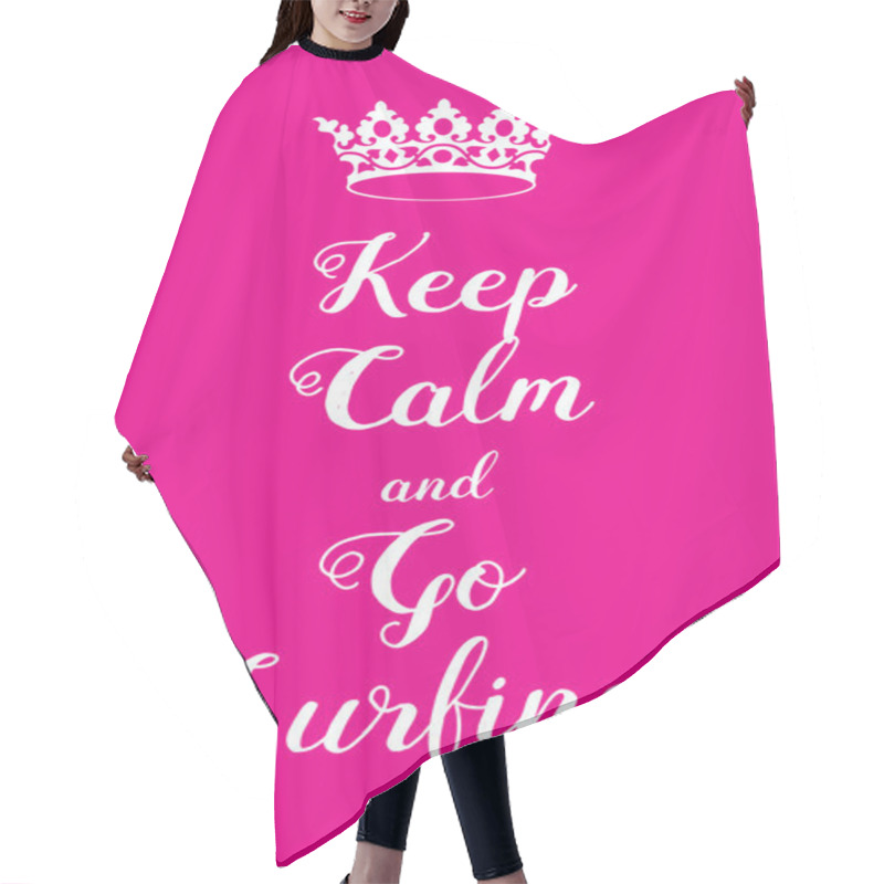 Personality  Keep Calm And Go Surfing Poster Hair Cutting Cape