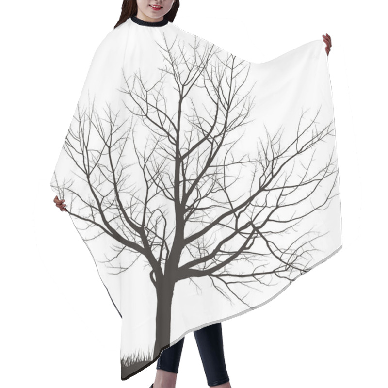 Personality  Vector Illustration Of Cherry Tree In Winter Hair Cutting Cape