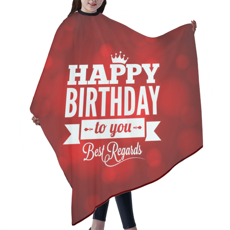 Personality  Happy Birthday Sign Design Background Hair Cutting Cape