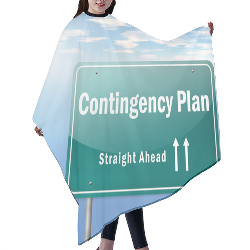 Personality  Highway Signpost Contingency Plan Hair Cutting Cape