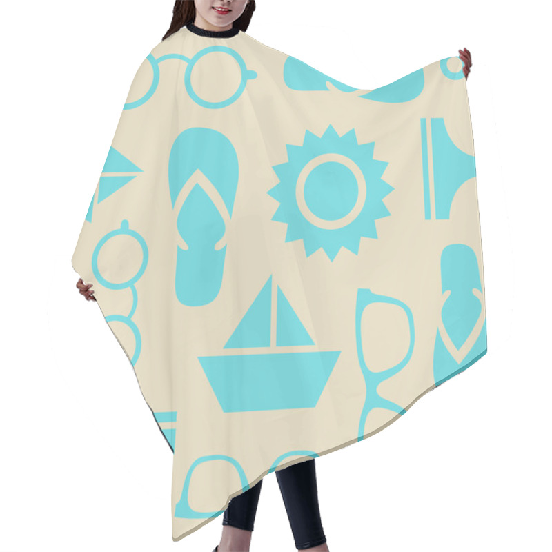 Personality  Summer Pattern Hair Cutting Cape