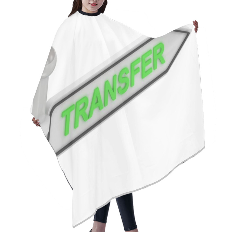 Personality  TRANSFER Arrow Sign With Letters Hair Cutting Cape