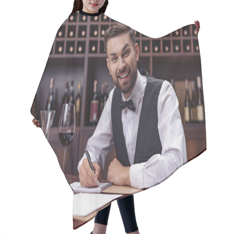 Personality  Sommelier Tasting Wine Hair Cutting Cape