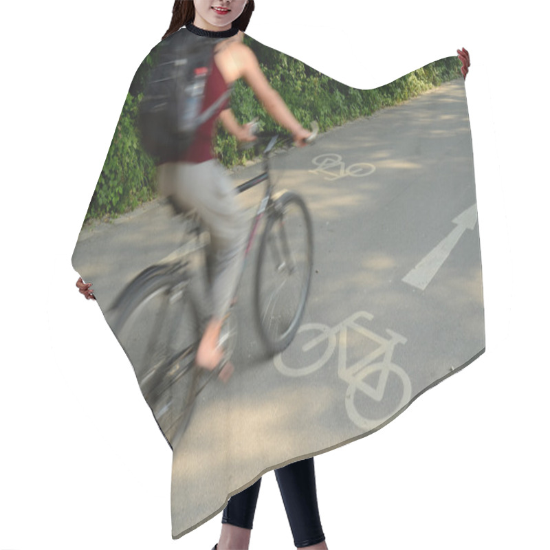 Personality  Person On A Cycle Lane Hair Cutting Cape