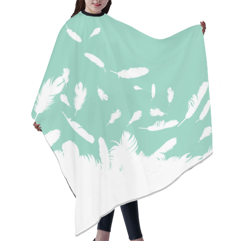 Personality  Bird Feathers Background Illustration Vector Hair Cutting Cape