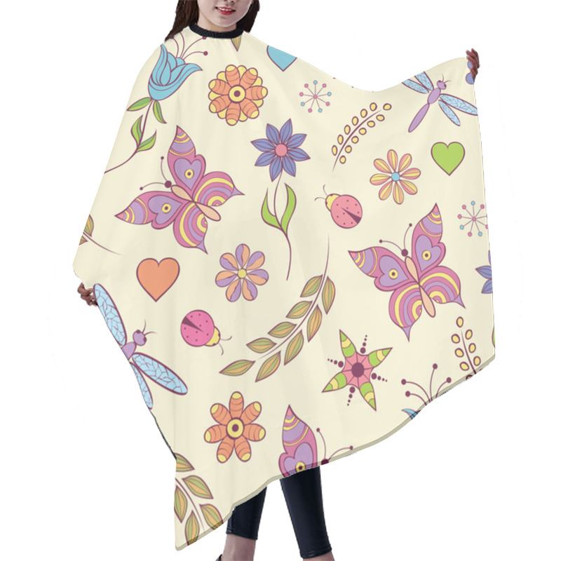 Personality  Seamless Pattern Hair Cutting Cape