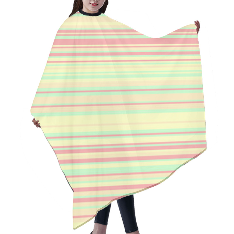 Personality  Pastel Horizontal Stripes Pattern. Perfect For Backgrounds, Textiles, Websites, Or Any Design Needing A Soft, Cheerful Aesthetic. Hair Cutting Cape