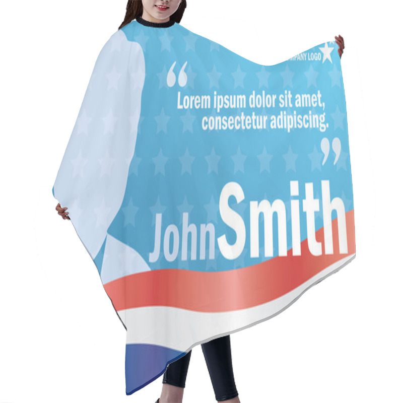 Personality  Elections Poster Template, Vector Billboard For Campaign Hair Cutting Cape