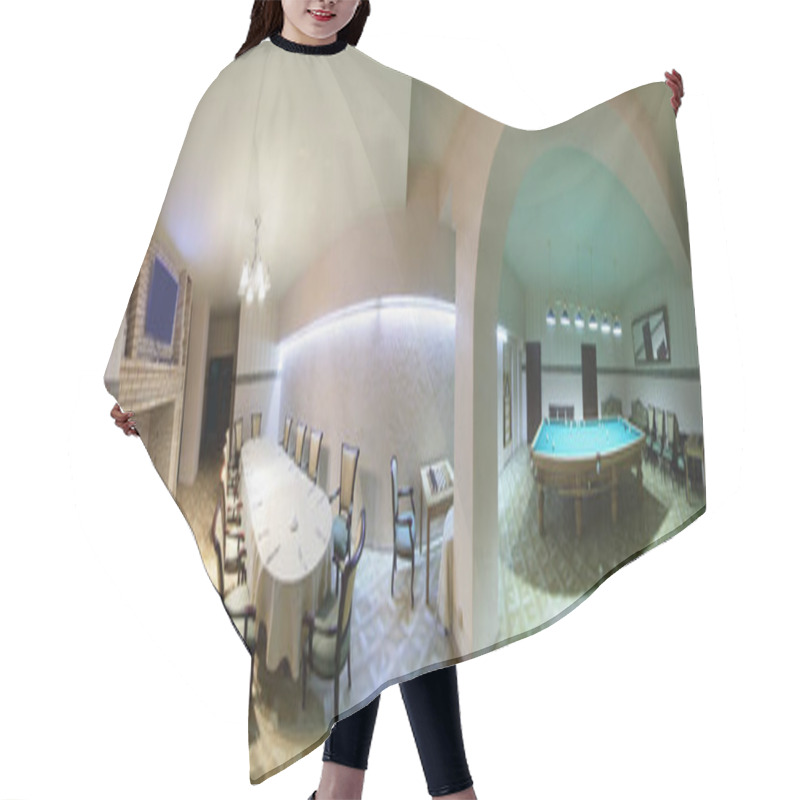 Personality  Interior Of Beautiful And Modern Billiard Hair Cutting Cape