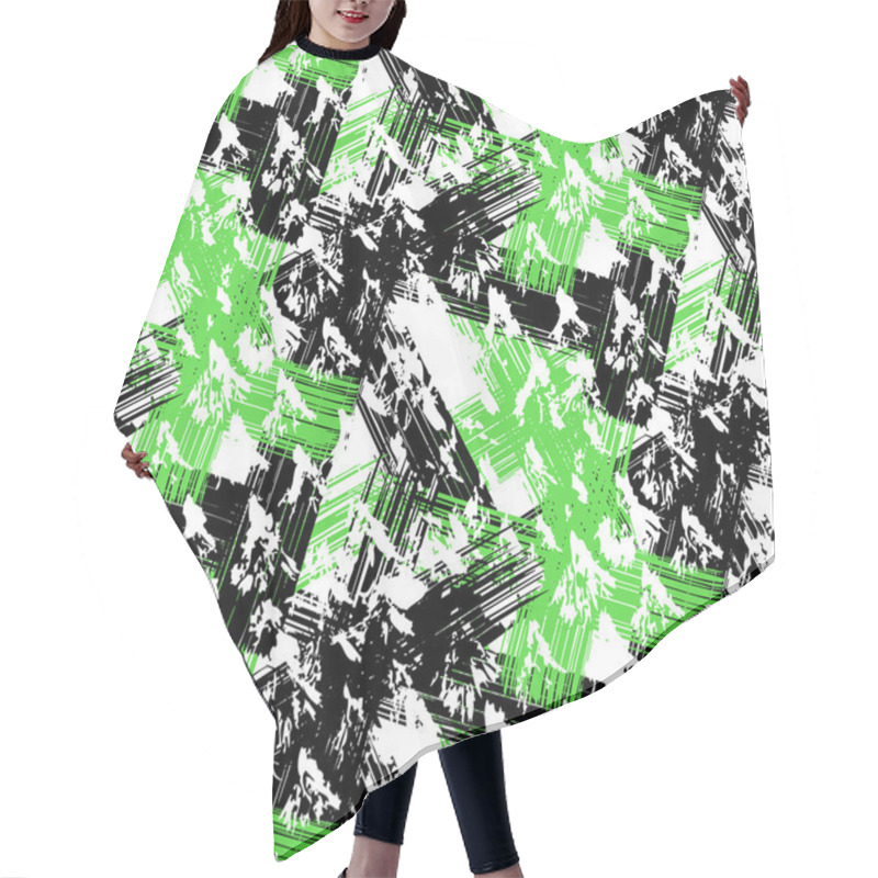 Personality  Grunge Hand Painted Abstract Pattern Hair Cutting Cape