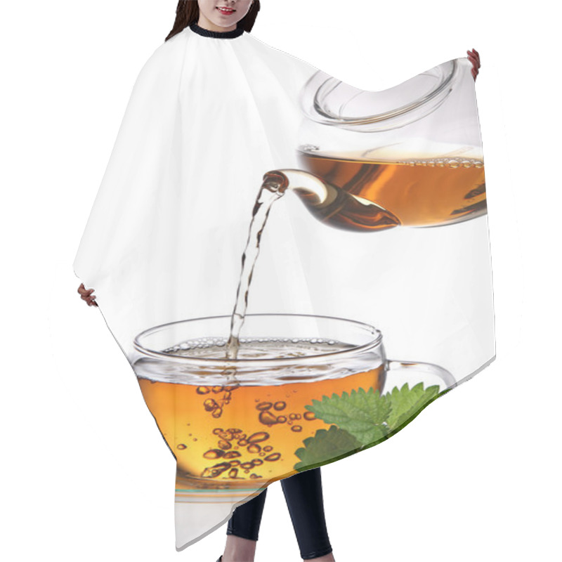 Personality  Tea Poured Into Cup Hair Cutting Cape