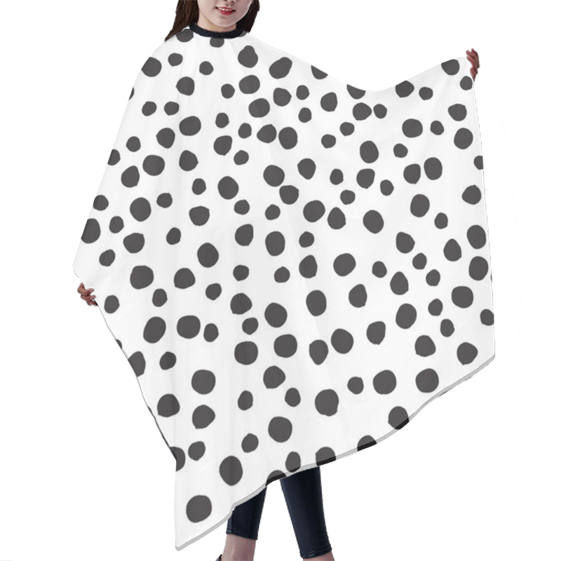 Personality  Hand Drawn Polka Dot Texture Hair Cutting Cape