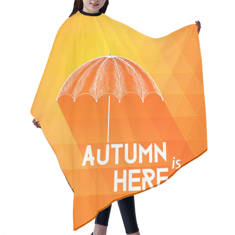 Personality  Autumn Background And Hand-drawn Umbrella Hair Cutting Cape