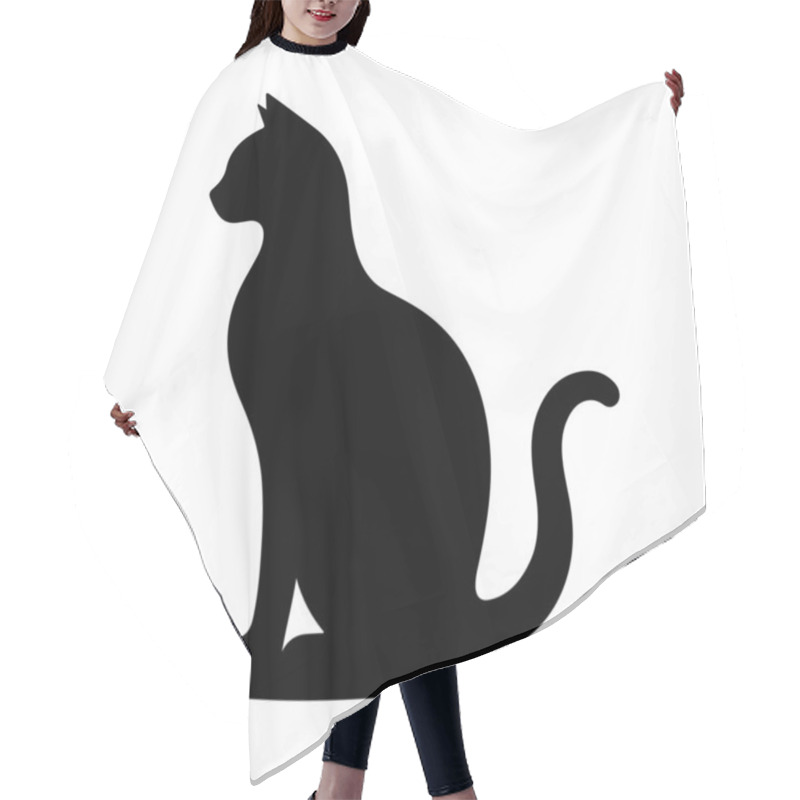 Personality  Majestic Cat Silhouette Art Hair Cutting Cape