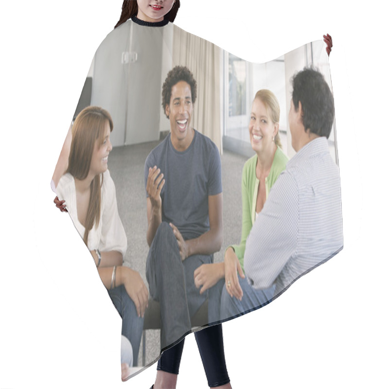 Personality  Meeting Of Support Group Hair Cutting Cape