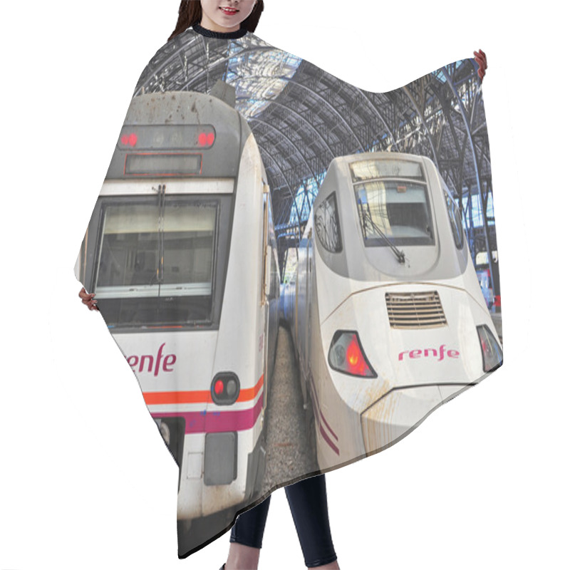 Personality  Renfe Trains In Barcelona Hair Cutting Cape