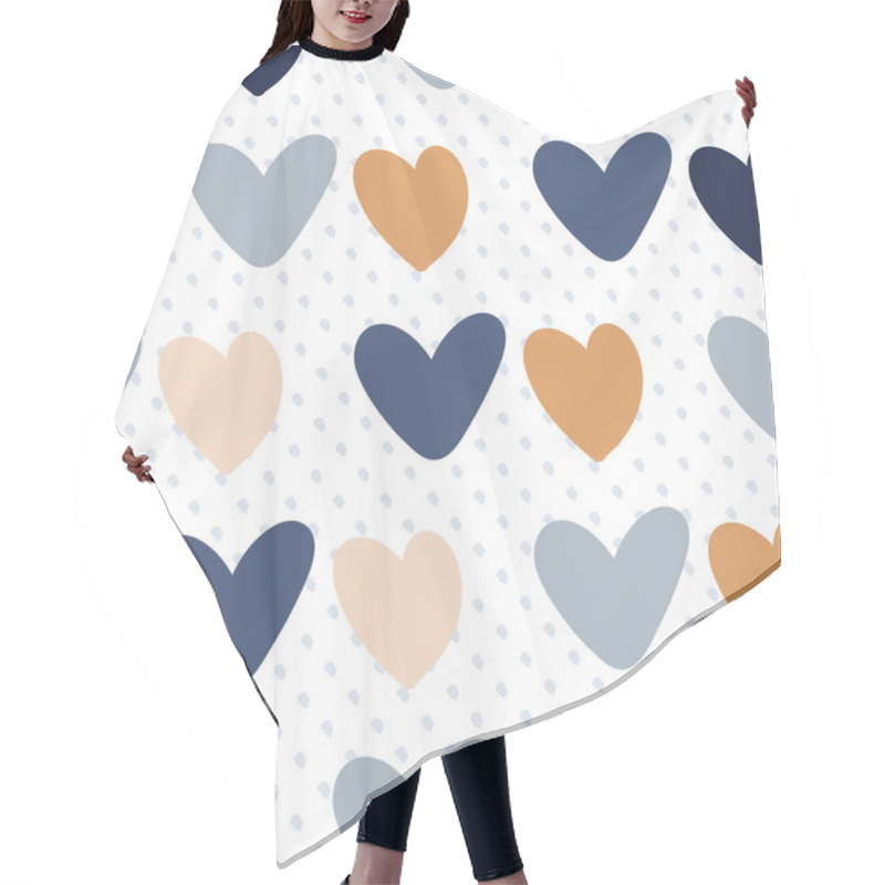 Personality  Valentine Love Heart Seamless Pattern Hair Cutting Cape