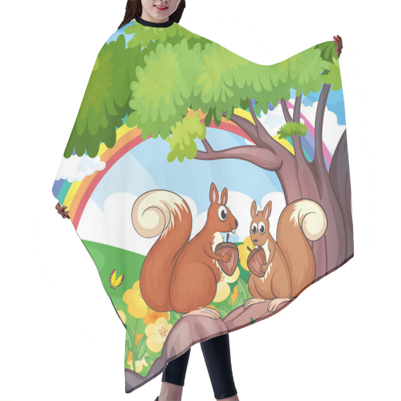 Personality  A Tree With Squirrels Hair Cutting Cape