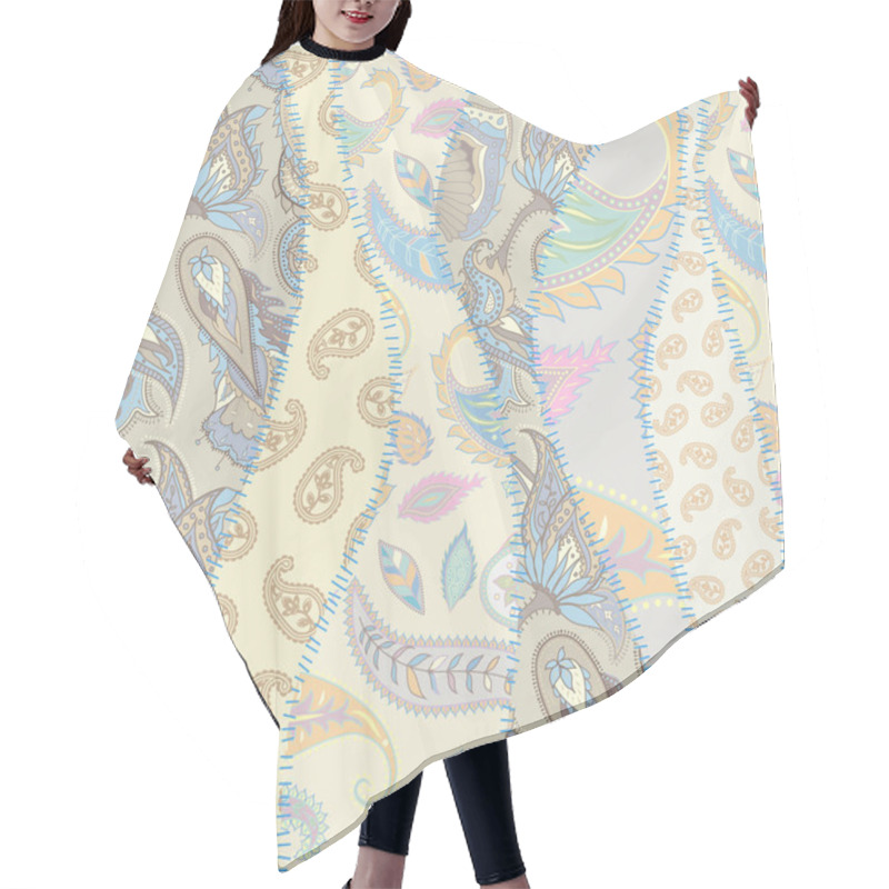 Personality  Geometric Patchwork Pattern Of A Squares. Hair Cutting Cape