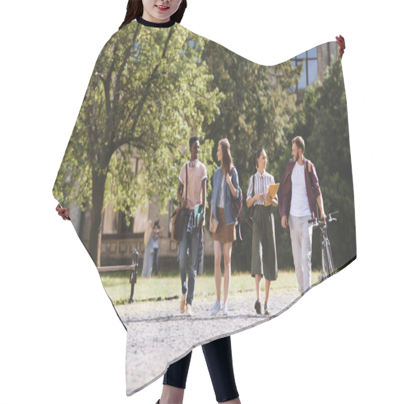 Personality  Group Of Multicultural Students  Hair Cutting Cape