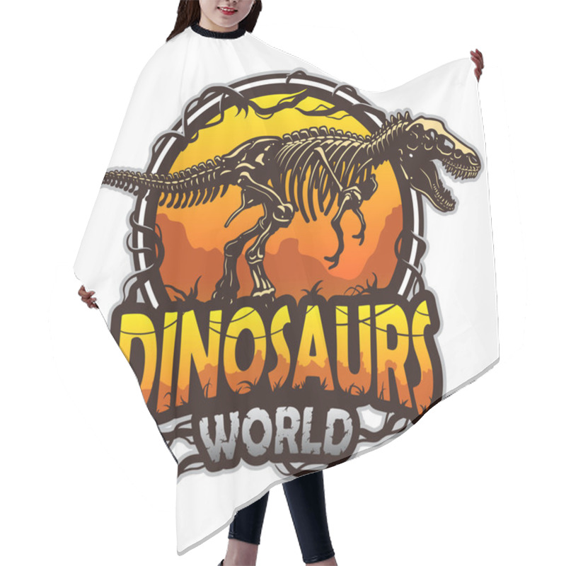 Personality  Dinosaurs World Emblem Hair Cutting Cape