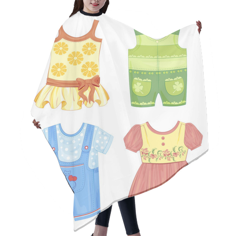 Personality  Set Of Seasonal Clothes For Kids Hair Cutting Cape