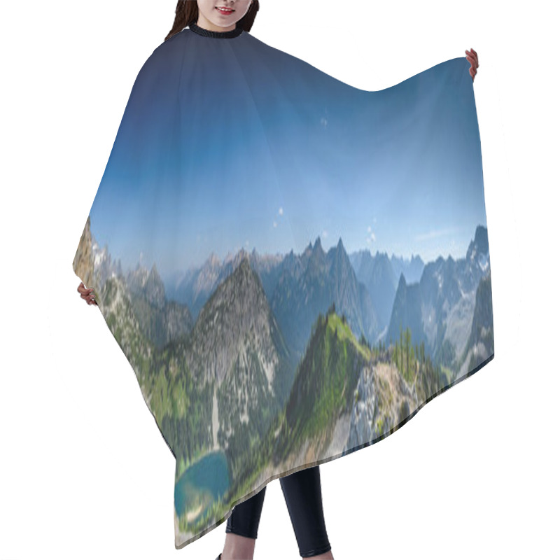 Personality  Rainy Lake Nestled Into North Cascades Mountains Hair Cutting Cape