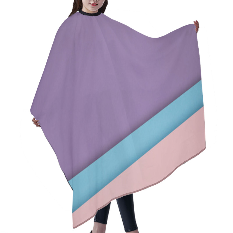 Personality  Beautiful Geometric Blue, Pink And Purple Paper Background   Hair Cutting Cape