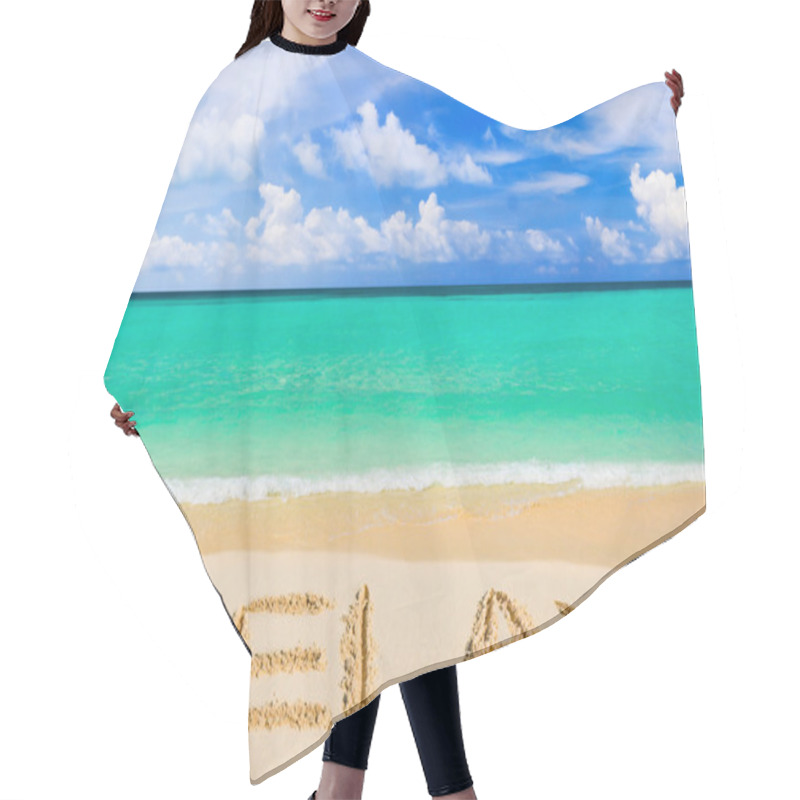 Personality  Word Relax On Beach Hair Cutting Cape