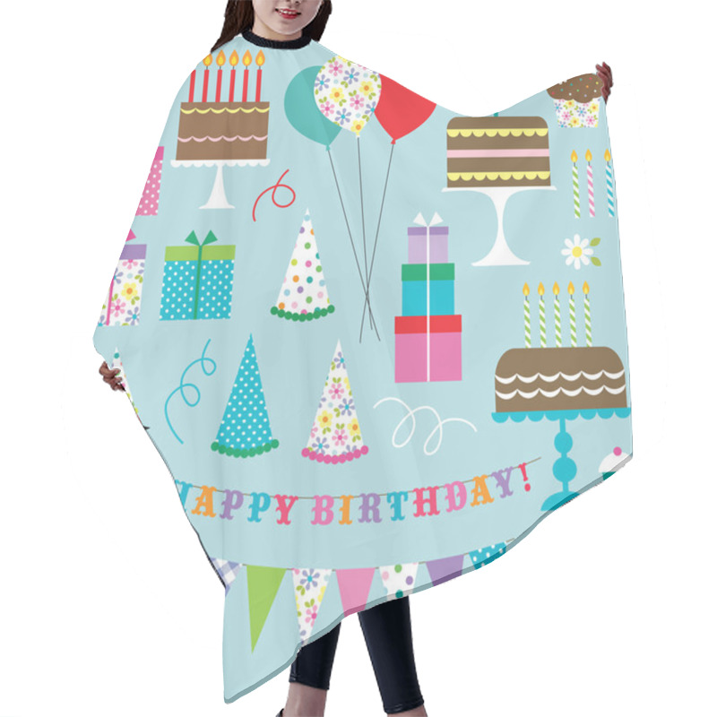 Personality  Birthday Clip Art Hair Cutting Cape