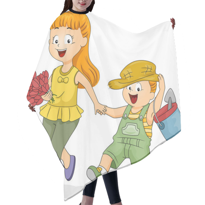 Personality  Gardening Siblings Hair Cutting Cape