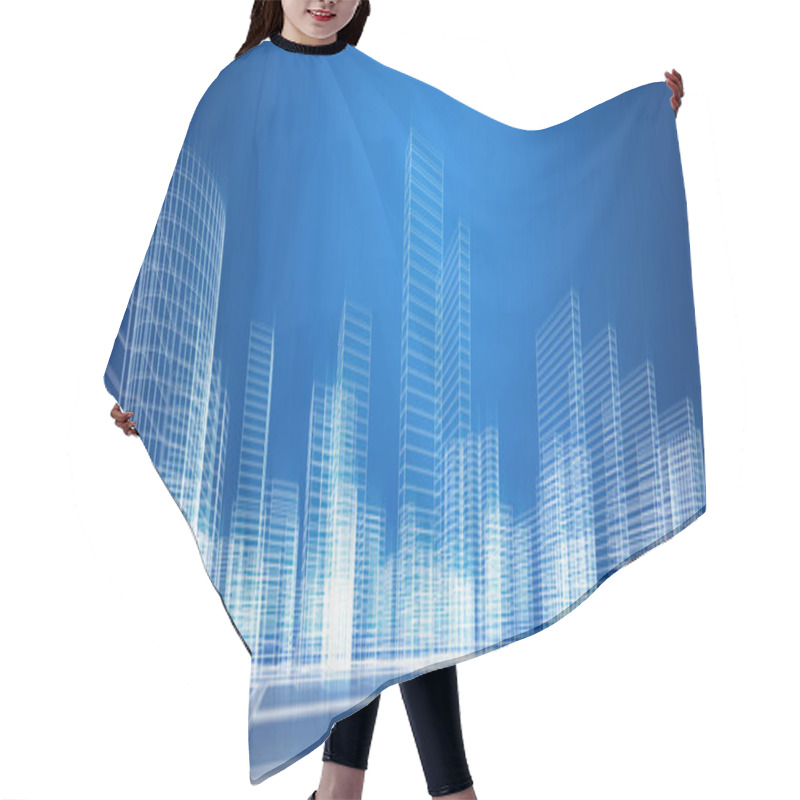 Personality  City Concept 3d Hair Cutting Cape