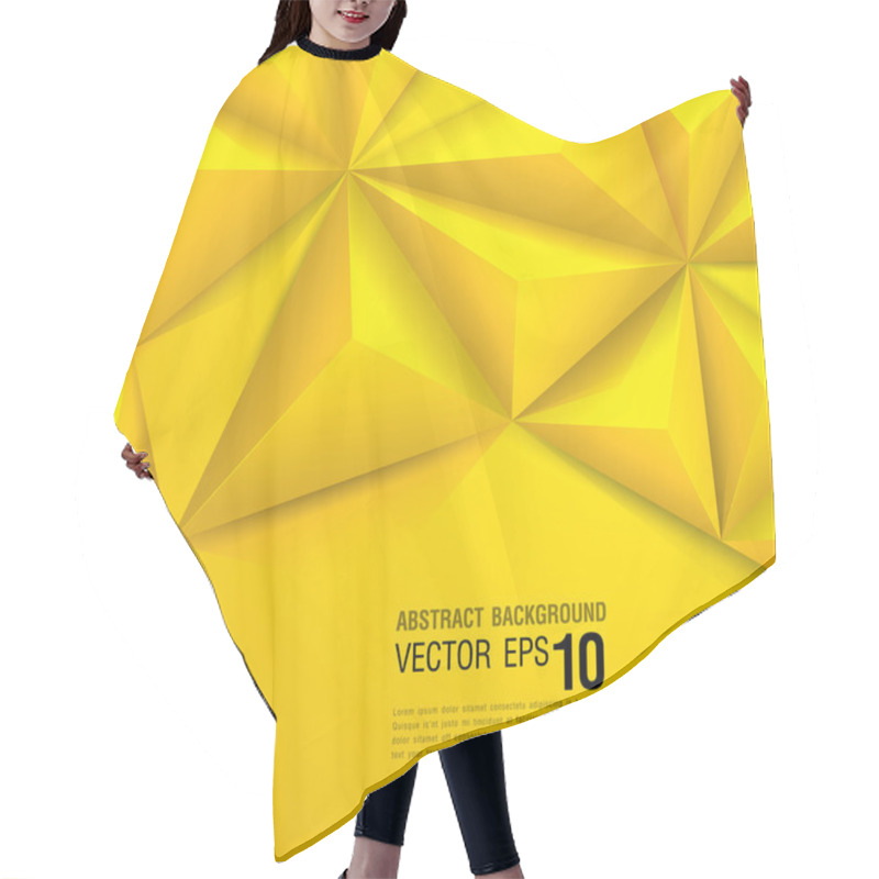 Personality  Yellow Polygons Geometric Texture Hair Cutting Cape