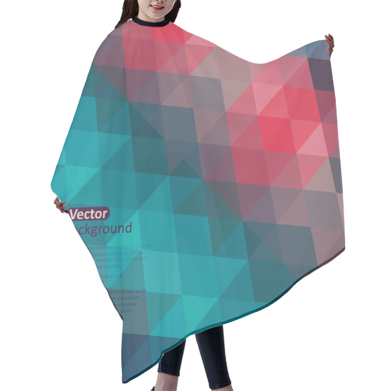 Personality  Spectrum Geometric Background Made Of Triangles. Retro Hipster C Hair Cutting Cape