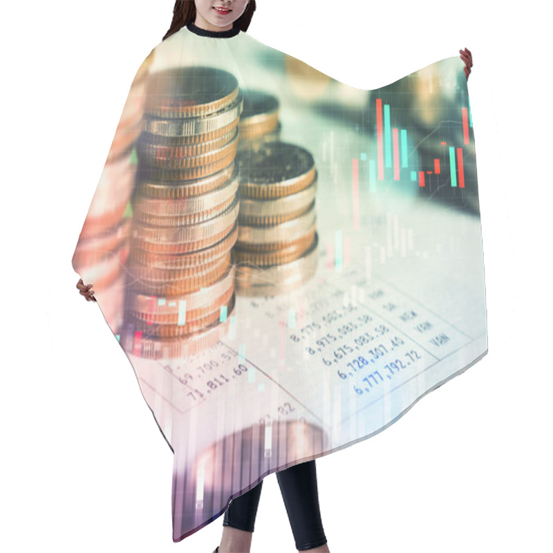 Personality  Finance And Money Technology Background Concept Of Business Prosperity And Asset Management . Creative Graphic Show Economy And Financial Growth By Investment In Valuable Asset To Gain Wealth Profit . Hair Cutting Cape