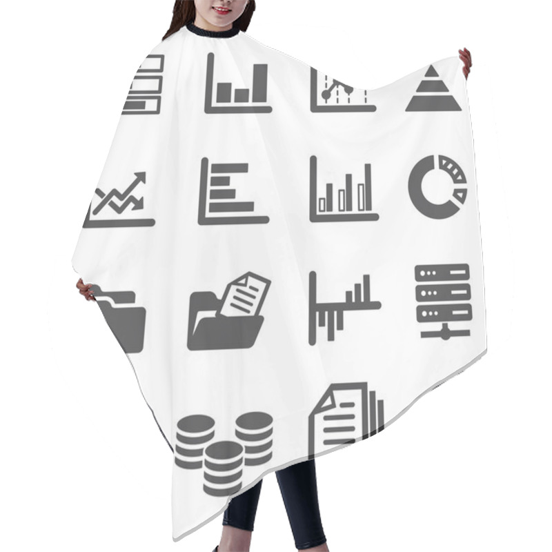 Personality  Data Icon Set Hair Cutting Cape