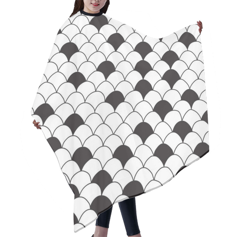 Personality  Seamless Wave Pattern Hair Cutting Cape