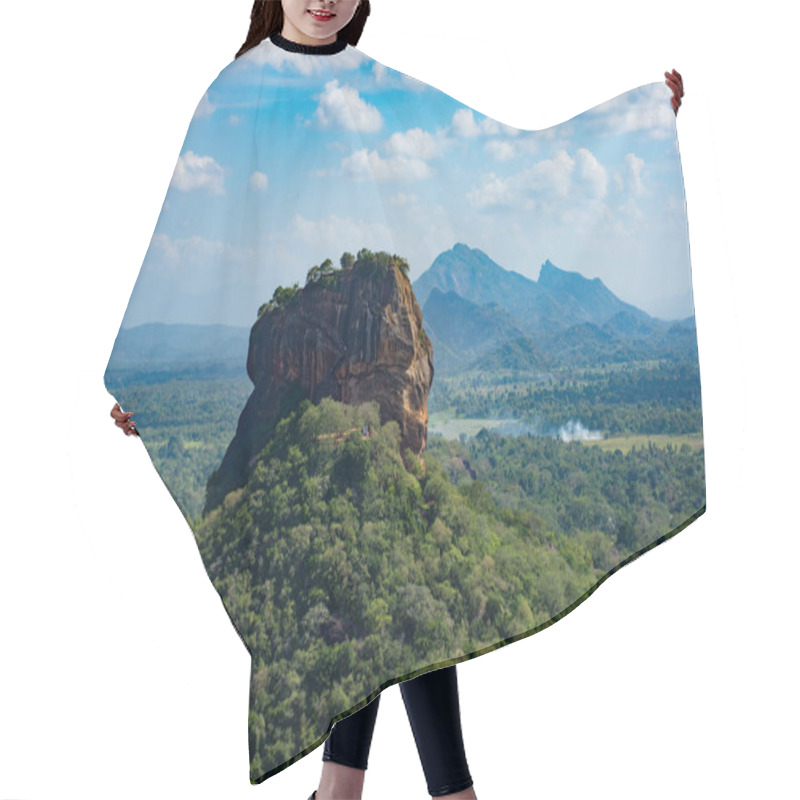 Personality  Viewpoint Towards The Lions Rock, Sigiriya, Sri Lanka With Person Hair Cutting Cape